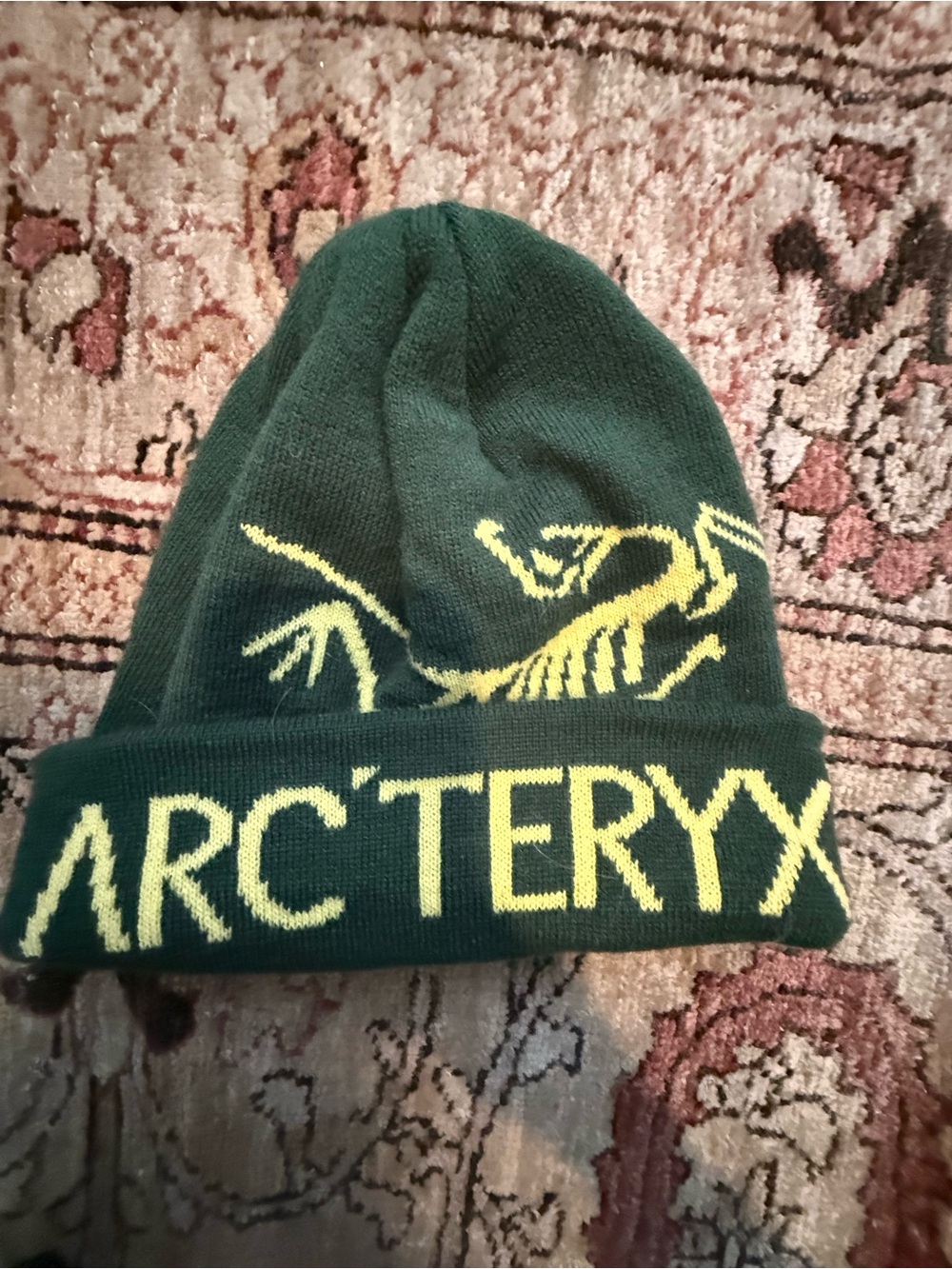Arc'teryx Green & Yellow Logo Beanie